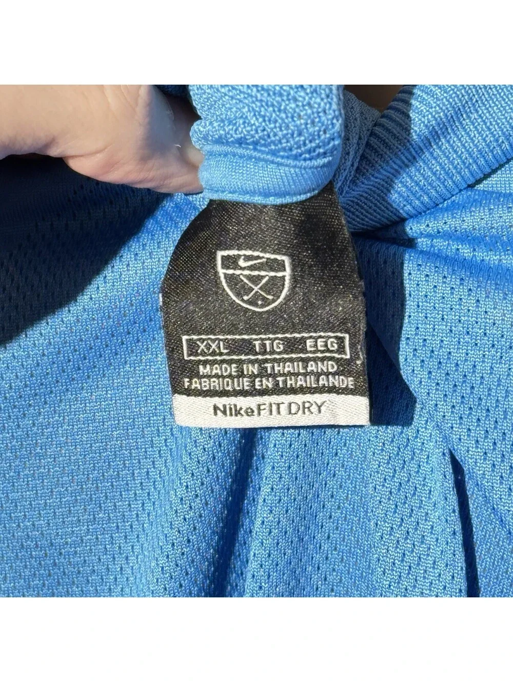 Vintage Nike FitDry Golf Polo Shirt Men’s XXL Blue Performance Athletic EUC